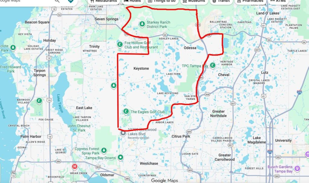 Odessa & Keystone Map